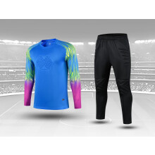 (Soccer sets, Asian size M) Youth Goalkeeper Soccer Jerseys Kit Adult Goalkeeper Football Uniform Sponge Protection padded Goalie Shirts Pants