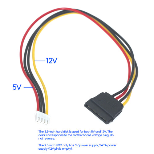 Cordon d'alimentation ITX 15P à petit 4P, câble de convertisseur 1