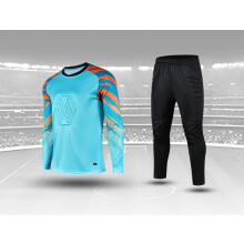 (Soccer sets, Asian size S) Youth Goalkeeper Soccer Jerseys Kit Adult Goalkeeper Football Uniform Sponge Protection padded Goalie Shirts Pants