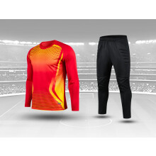 (Soccer sets, Asian size XXL) Youth Goalkeeper Soccer Jerseys Kit Adult Goalkeeper Football Uniform Sponge Protection padded Goalie Shirts Pants