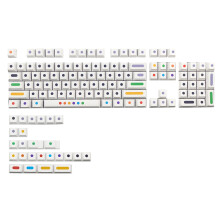 Cherry-Profile 128 PBT Key-Cap Dye-sublimatie voor MX Switch-Wit