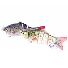6-teilige harte Körper-Bass- und Forellen-Köder mit Dreifachhaken, 10 cm