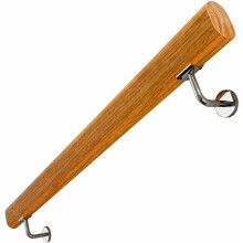 Complete Stair Rail Kit, Solid Wood Stairs Banister With Stainless Steel Brackets Offers Stability And Aesthetic Appeal For Your Home's Interior And