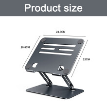 Ergonomisch ontworpen, verstelbare laptopstandaard, bureauhouder van aluminiumlegering voor laptops van 10-17 inch met ventilatieopening en