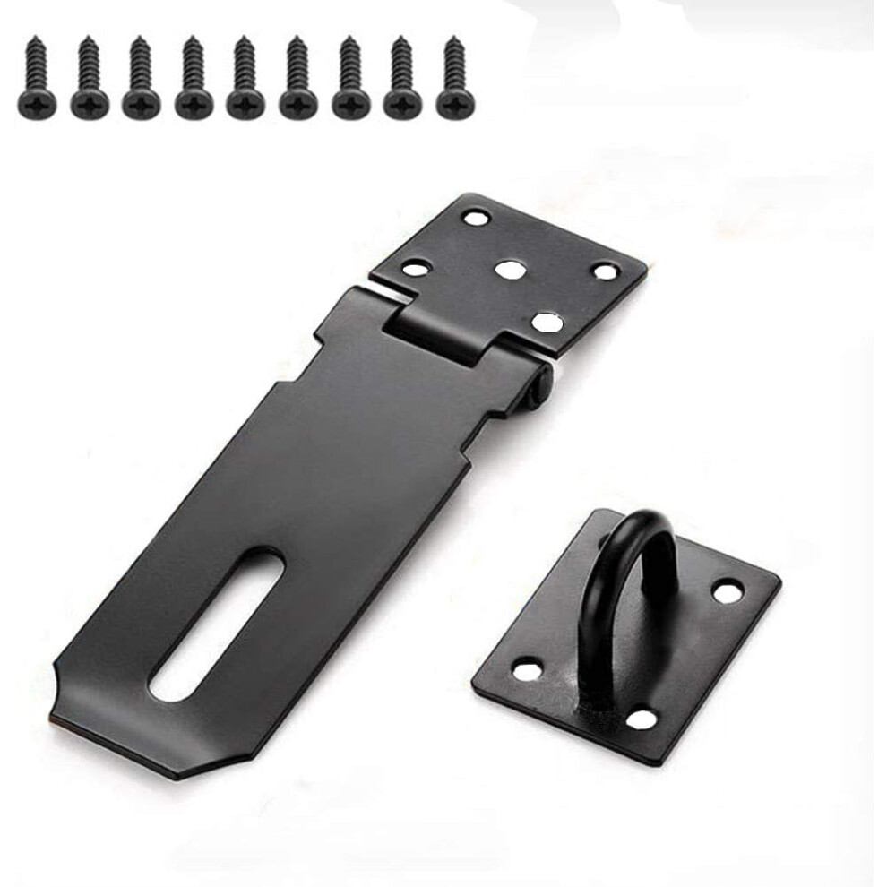 Indoor And Outdoor Use, Stainless Steel Lock Hasp Set With Fully Polished Brushed Finish, Easy To Install And Protects Against Intruders (4") 9405630956528