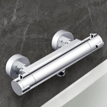 Thermostatic Faucet Mixing Valve, Constant Temperature Hot Cold Water Mixer Valve, High-end Material, Safe Showering Faucet for Bathroom RV Clawfoot