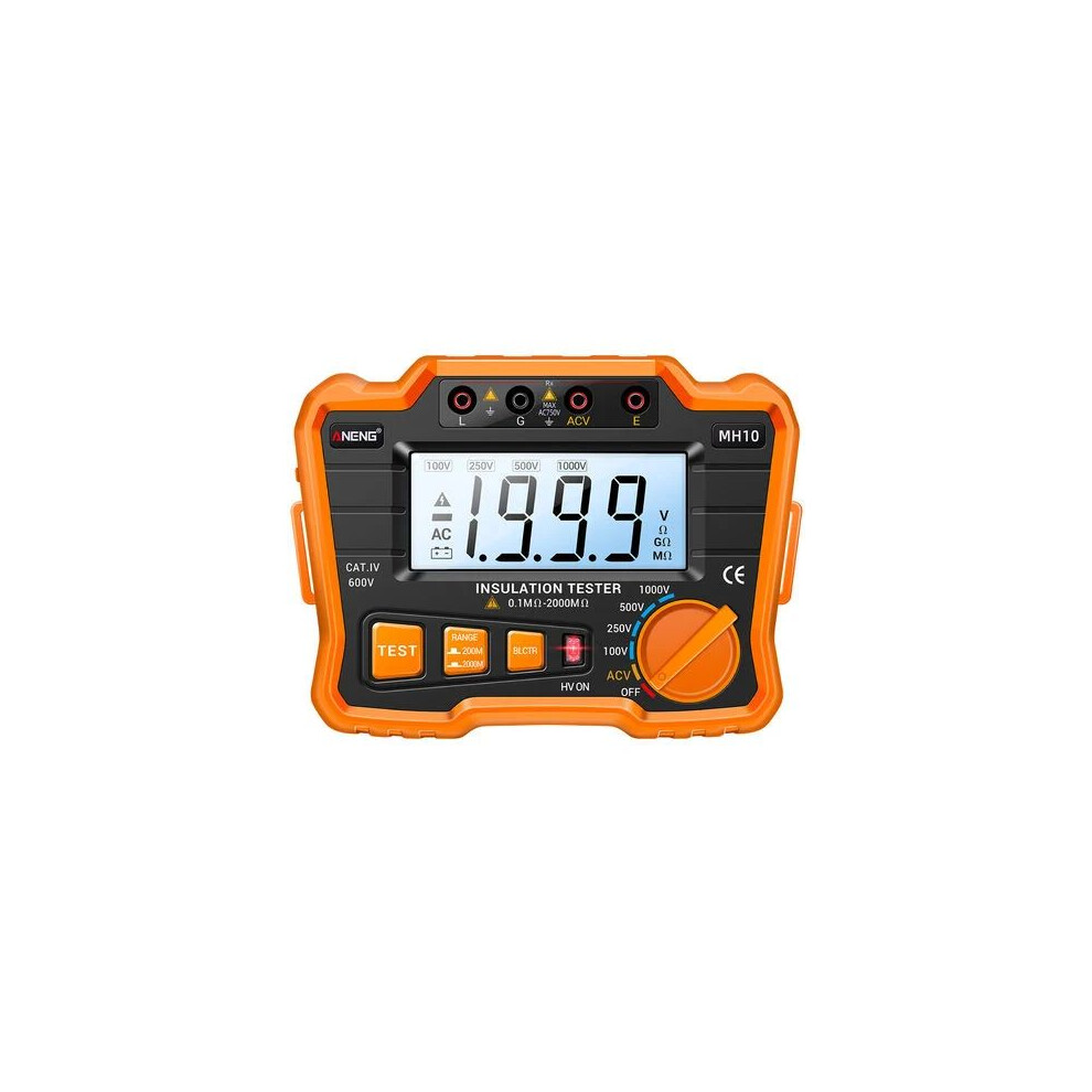 Insulation Resistance Tester For Industrial Use, Digital Megohmmeter With Ac Dc Voltage Detection And Continuity Test, Handheld Multimeter With 9340959459919