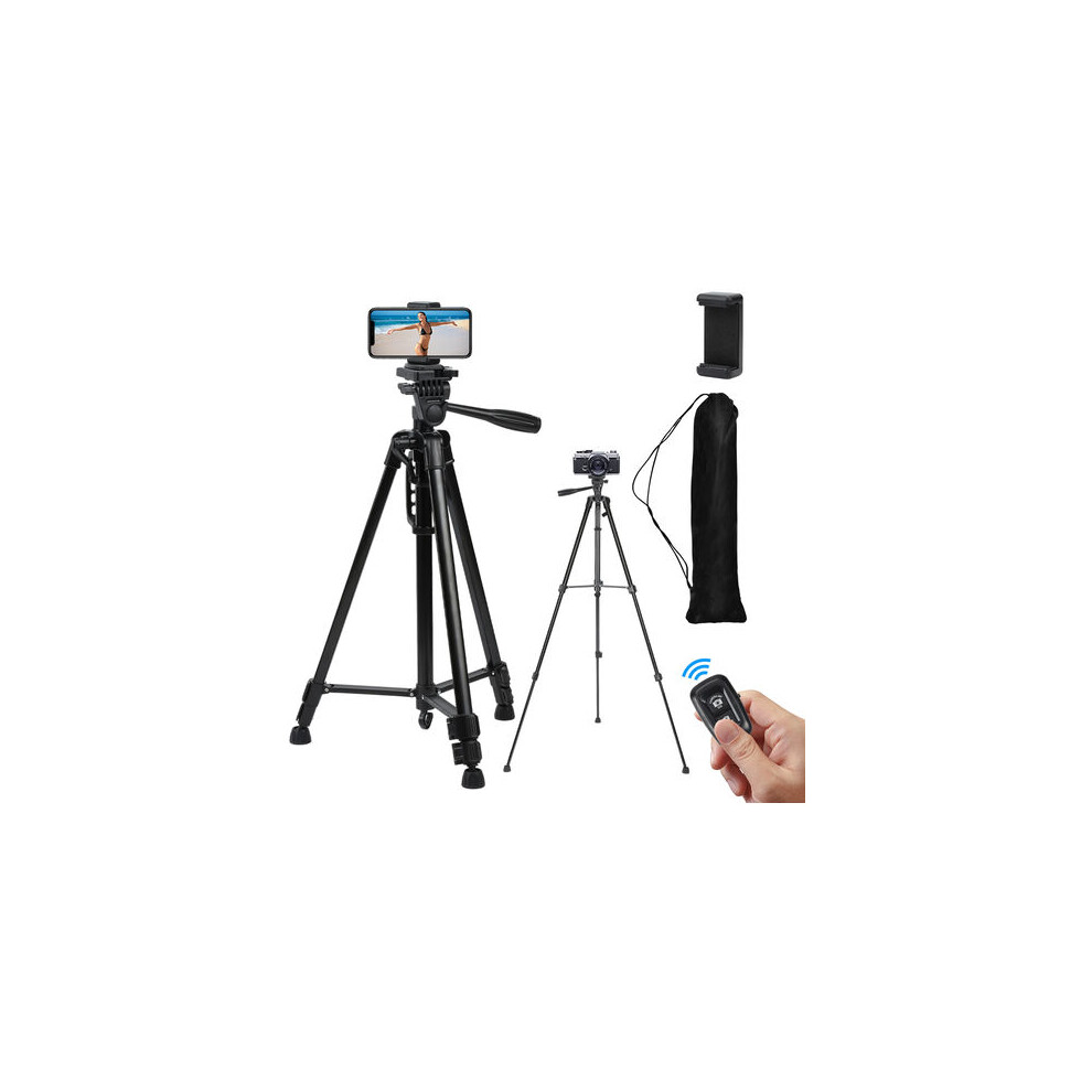 3-Way Pan Head Tripod For Dslr Phones, Ultra Sturdy Stand With Adjustable Height For Any Angle, Lightweight Aluminum For Seamless Photography 9405630975864