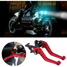 Bremshebelgriff, CNC-gefräste Motorradbremshebel aus Aluminiumlegierung, universell passend für 22 mm (7/8") Lenker, kurze Brems- und