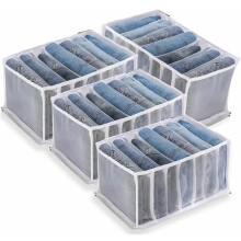 Organisateur de penderie compact, pliable et lavable en maille pour un gain de place, un rangement pratique pour jeans, t-shirts et sous-vĂŞtements,