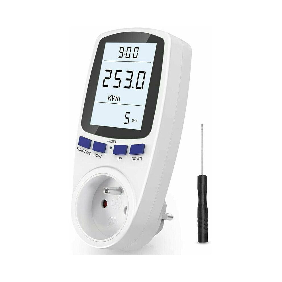 Efficient Power Meter, Advanced Energy Consumption Monitor With Overload Protection, Voltage Amps Monitor, Backlight For Easy Readability In Any Light 9128293018852