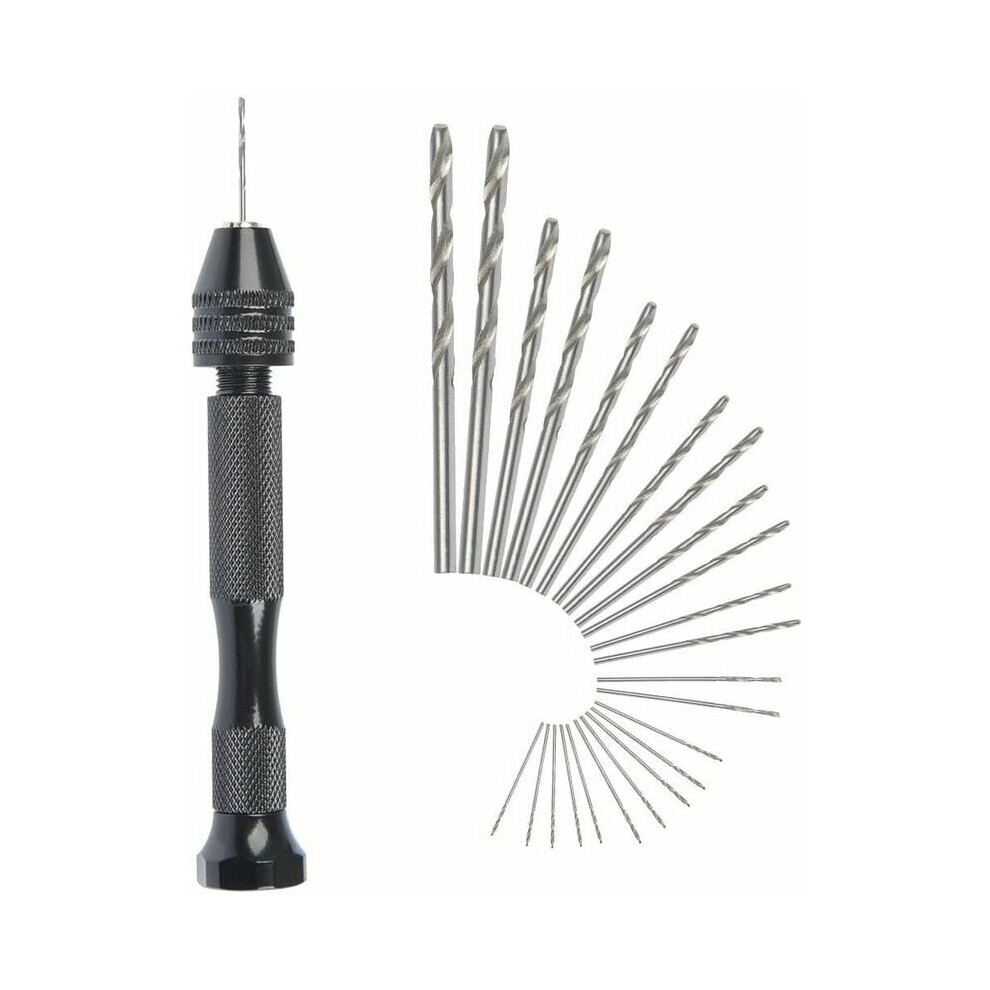 Mini Hand Drill Precision Pin Vise Hand Drill Portable Storage Box, Durable Steel Construction, Adjustable Chuck Head, Wide Application, Ergonomic 9128293018562