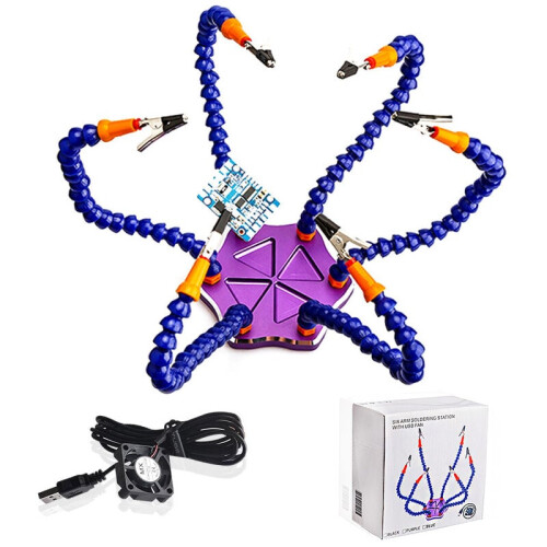 Ultimate Craft Aid, Μωβ Σταθμός Κολλήματος με Ρυθμιζόμενη Μέγγενη και Βάση Αλουμινίου για