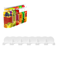 Lebensmittelbeutel-Halter ABS, 6 Löcher, für runde Joghurtflaschenverschluss-Typ Lebensmittel organizer