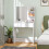 Homcom HOMCOM Dressing Table with Mirror and Storage, Modern Vanity Desk, White 1