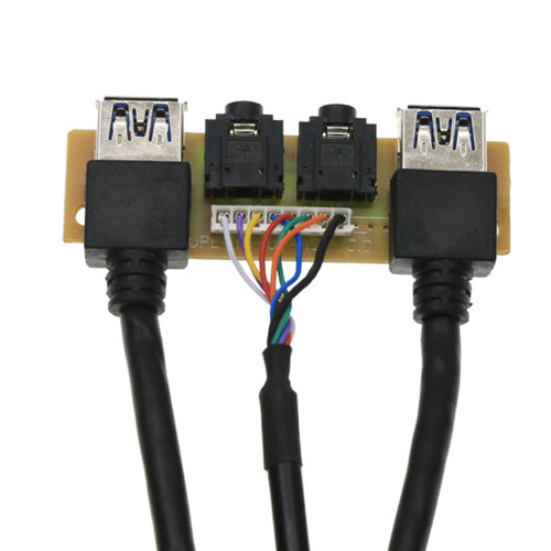 Front Panel USB3.0+ USB3.0+High Definition Audio Jack Port I/O 2