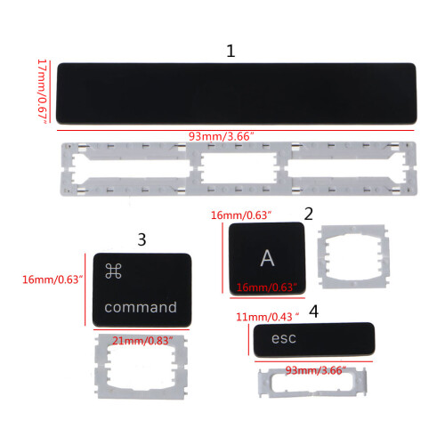 UK US for Key Cap 2Pcs/Set High Quality Keycap for Macbook-A 1