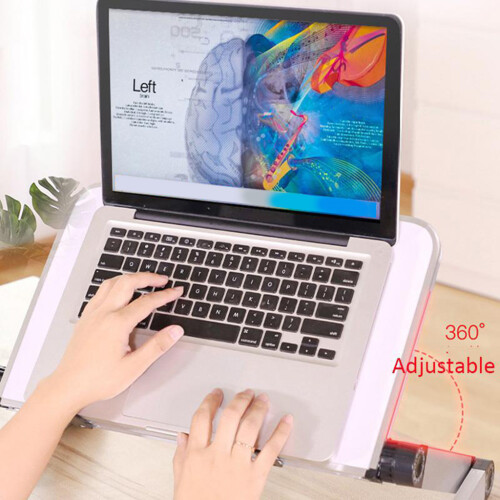 Adjustable Stand Desk Table Alloy Laptop Bracket Desk-A White 2