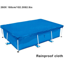 Capa retangular para piscina, protetor para piscina acima do solo, impermeável, à prova de poeira e chuva, tecido trançado de alta qualidade
