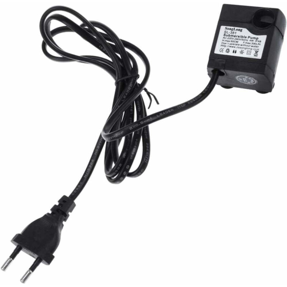 Aquarium Submersible Pump With Ceramic Rotors, Strong Suction Power Save Electricity Efficient 4W Motor For Saltwater Tanks And Fountains, Silent 9138057425550