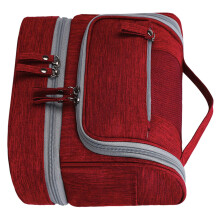Large Waterproof Travel Bag Multi layer Storage Gym Wash-Red