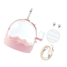 Small Pet Carrier Cage Portable Parrot-Pink with shoulder s