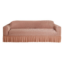 Sofabezug für Esszimmersofa, Seersuckers,-Ägyptisches Grau L