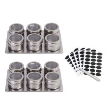 12PCS Magnetic Spices Organizers Kitchen Seasoning Box-A