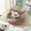 Round Cushion Pet Bed Rabbit Ears Tail Nest for-40 E style 6