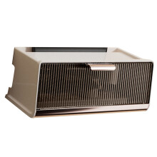 Wandmontierter WLAN-Router-Aufbewahrungsbox Beige Mittelgröße 30x13,5x12,5 cm