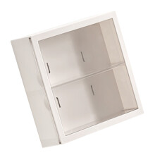 Wandmontiertes Vitrinen-Aufbewahrungsbox PS Staubdicht Weiß 12x12x4,5 cm