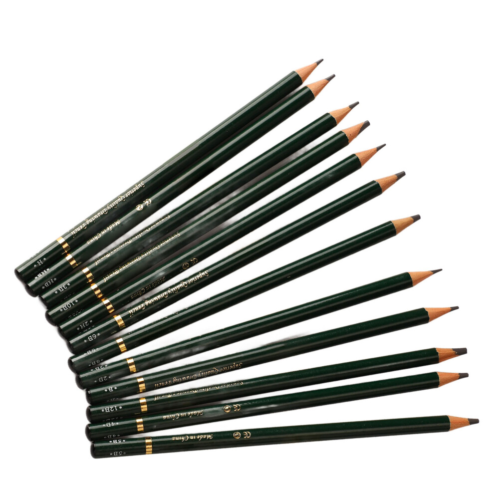 12Pcs Sketch Pencils Kit 12B To 2H For Drawing & Sketching 4661369945775