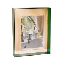 Modern Acrylic Picture Photo Frame Holder Clear and Color-green