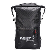(Black, 30L) HkeDes Outdoor Waterproof Bucket Bag - Dry Bag Backpack for Rafting, Wading & Beach | Storage Organizer