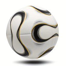 (WHITE) High Quality Soccer Balls Official Size 5 PU Material Seamless Goal Team Outdoor Match Game Football Training Ballon De Foot