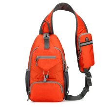 (Orange) Anti-Theft Waterproof Shoulder Backpack Sling Chest Crossbody Bag Cover Pack Rucksack Bicycle Sport Carry on Weekender Bag