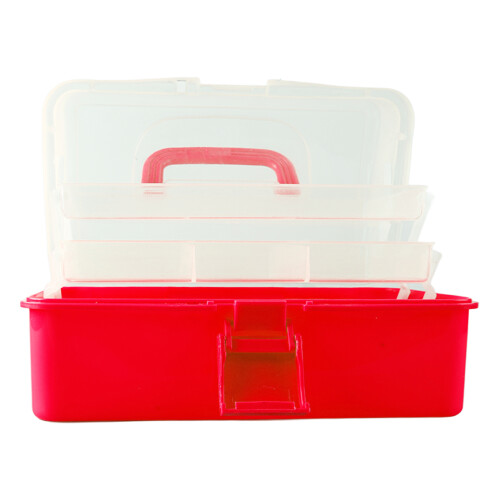 Organizer trasparente pieghevole per strumenti, artigianato e accessori 1