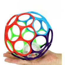 Portable Size Activity Toys, Bright Color Designs Easy Grip Rattle Ball Toys For Newborns To Practice Hand Grip Skills, Large, Red, Yellow, Green,