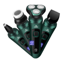 Portable Travel Beard Trimmer: Men's Electric Razor With 3D Floating Heads, Wet Or Dry Usage, Magnetic Attachment For Easy Cleaning