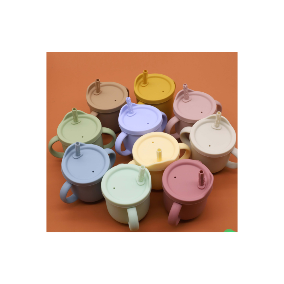 2-in-1 Cup For Toddlers, Innovative Food Grade Silicone Sippy And Snack Container, Independent Skills Trainer With Easy Grip Handles, Drop Proof, Bpa