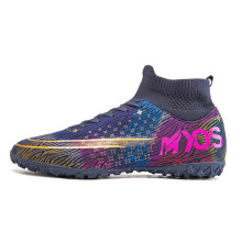 (6.5, TF-Purple) Men's Soccer Shoes Outdoor Athletics Training Football Boots Teenagers Cleats Spikes Shoes AG/FG