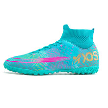 (10, TF-Green) Men's Soccer Shoes Outdoor Athletics Training Football Boots Teenagers Cleats Spikes Shoes AG/FG