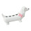 Dachshund Shape Toothbrush Holder Ceramic Toothbrush-White 1