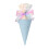 Fabric Party Gift Decorative Ice Cream Cone Shaped-Blue 1