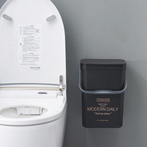 Mountable Kitchen Trash Can with Lid Odorless Compost Bin Featuring Ventilation System ABS Plastic Compost Container Easy Access Lid Design Reusable P 1