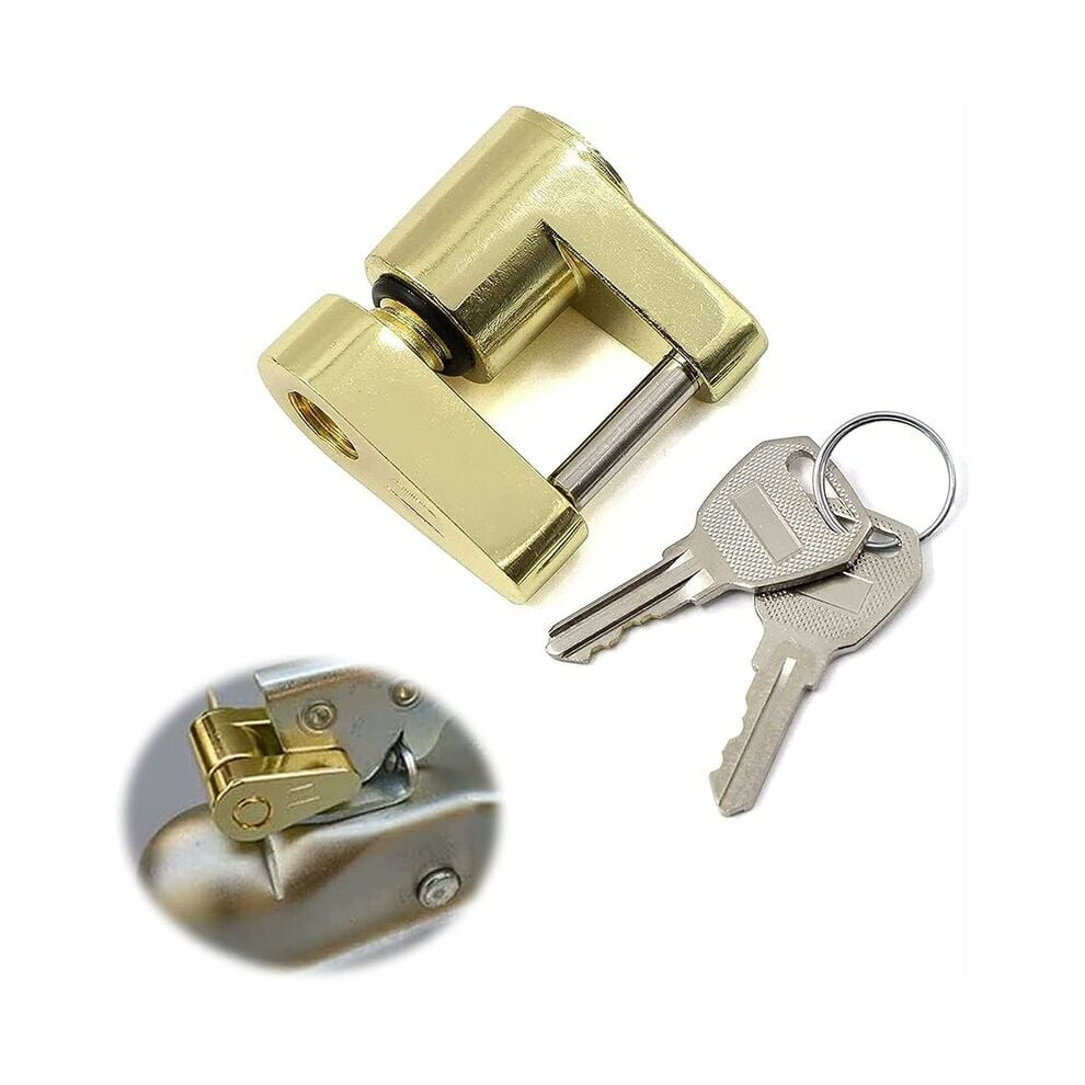 Trailblazer Lockdown: Universal Trailer Coupler Lock, Ensures High Strength Protection, Anti-Theft With Heat Treated Core, For Trailers, Rvs, Trucks, 9405630225860