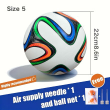 Football 2014 Competition Size 5 Pu Adult Soccer ball Outdoor Sports Training Ball Professional Thickened Team Football Free net