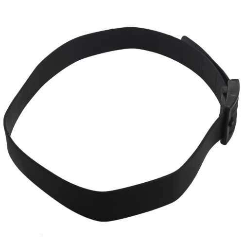 Men's Women's Silicone Belt Rubber Plastic Buckle Plain Leather Style Adjustable-Black 2