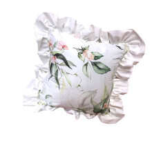 Taie d'oreiller minimaliste à fleurs, tissu en velours-1