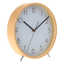 Horloge de table en bois avec chiffres arabes, 8 pouces,-Blanc